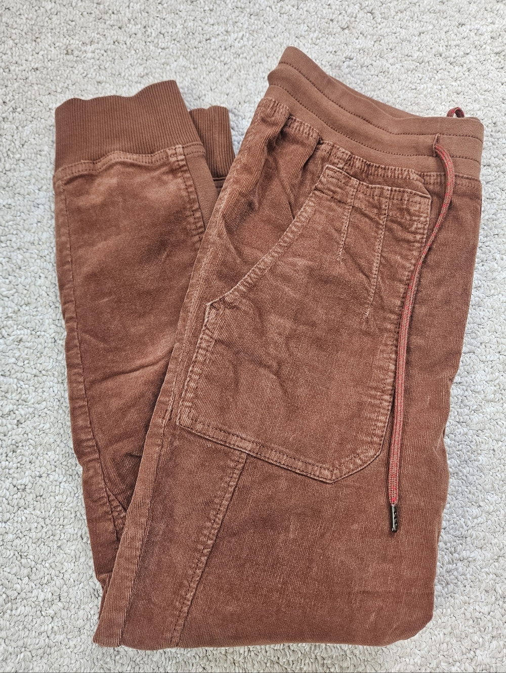 by Anthropologie Copper Pull On Elastic Corduroy Pants Joggers XXS Stretch Fall